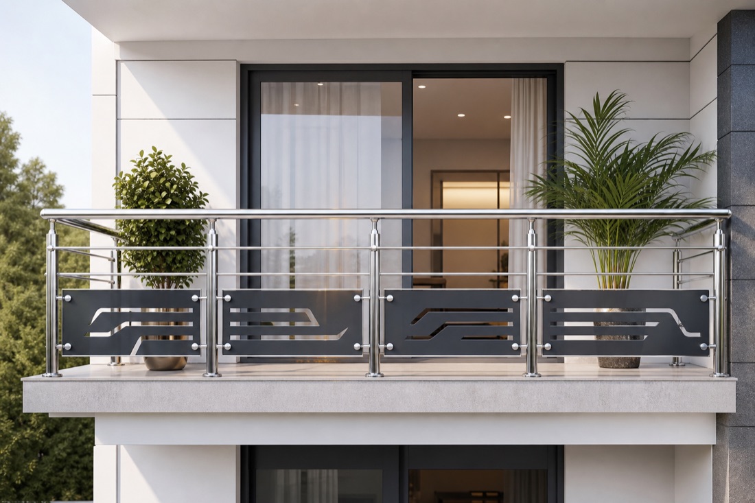 Stainless steel balcony railing